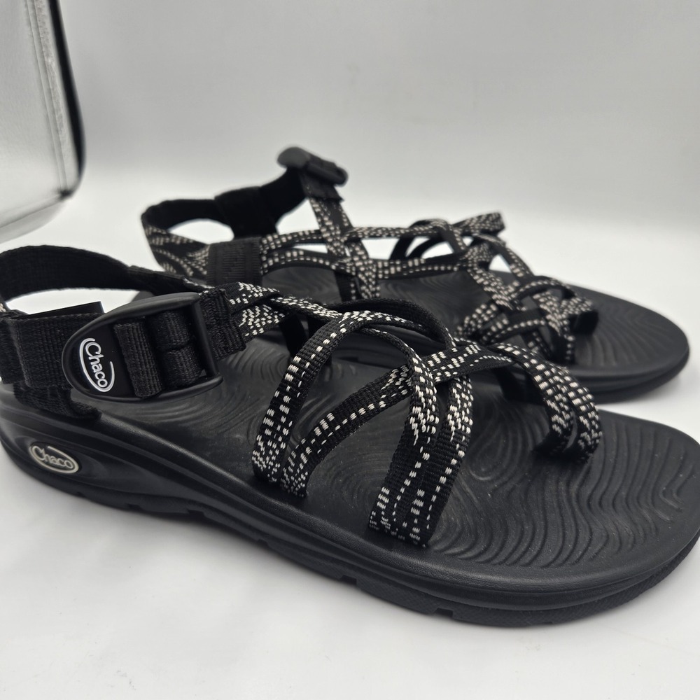 Chaco Womens 9 Zvolv X2 Sandals Dash Black Outdoor Hiking Shoe Excellent Strappy